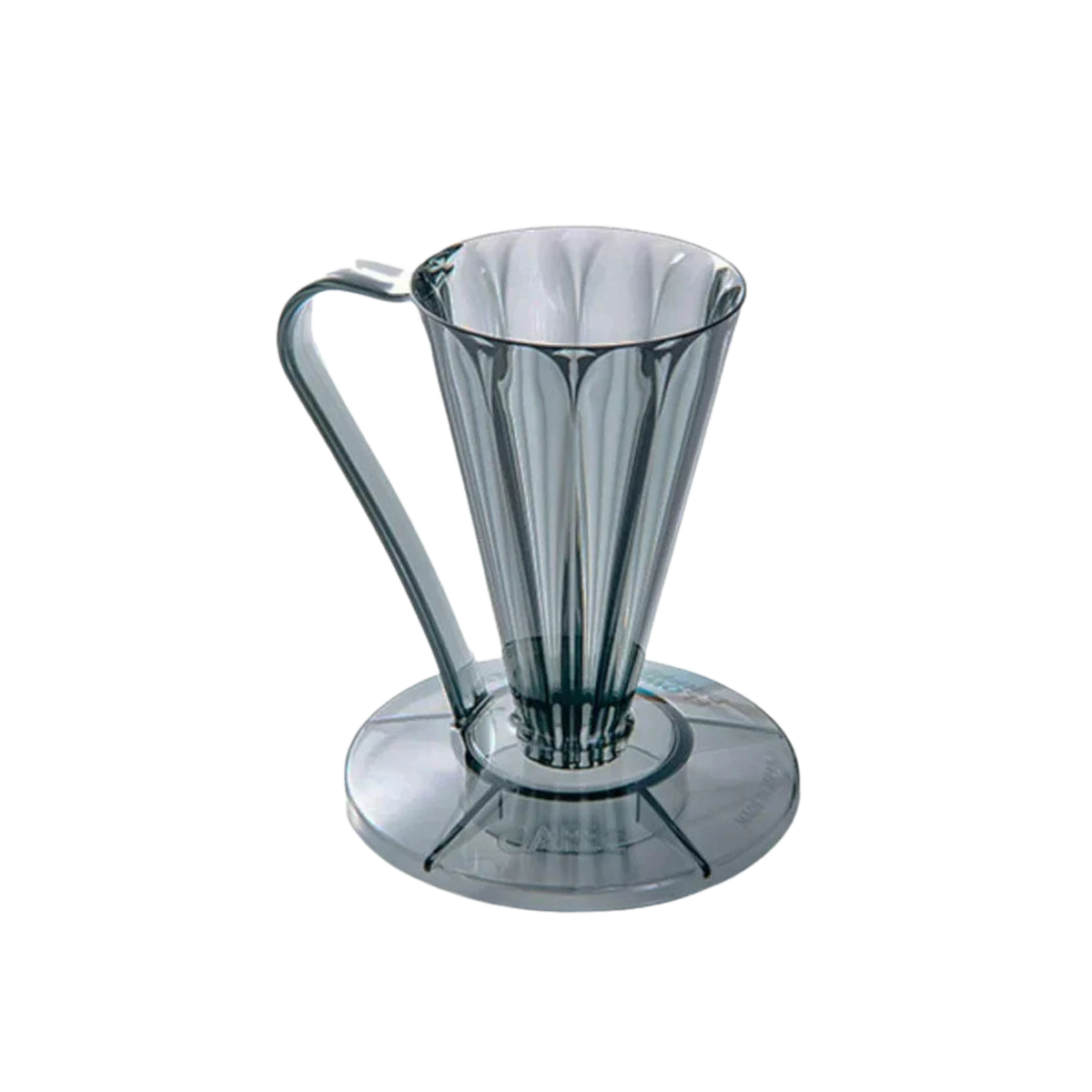 Cafec Flower Dripper Deep 27 Transparent Dark on the white backgrond.