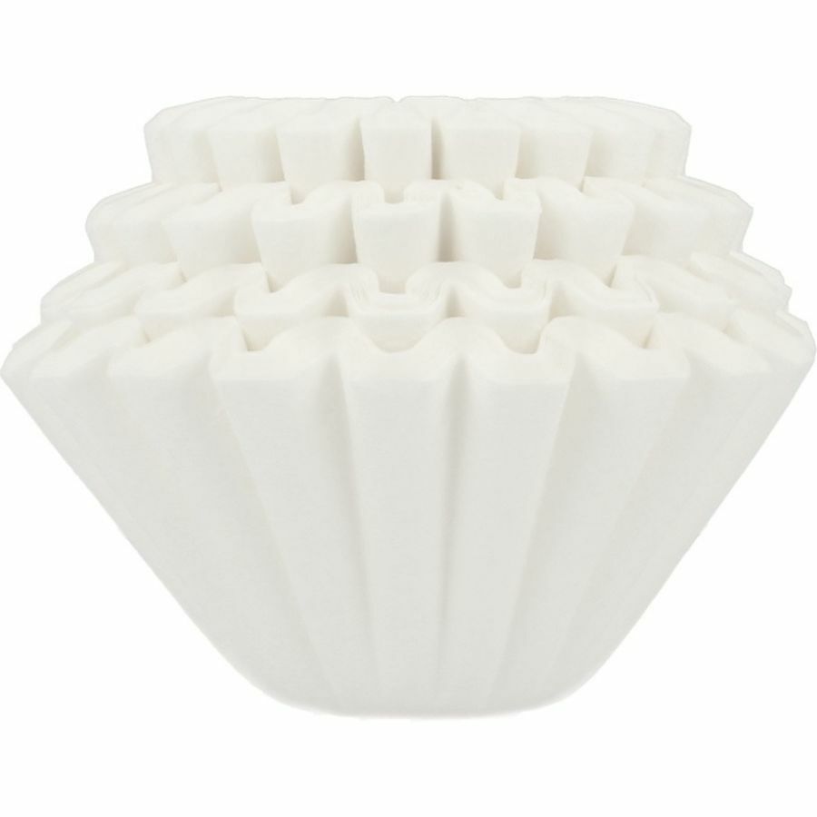 Vita Kalita Wave 185 pappersfilter med texturerad yta på vit bakgrund.