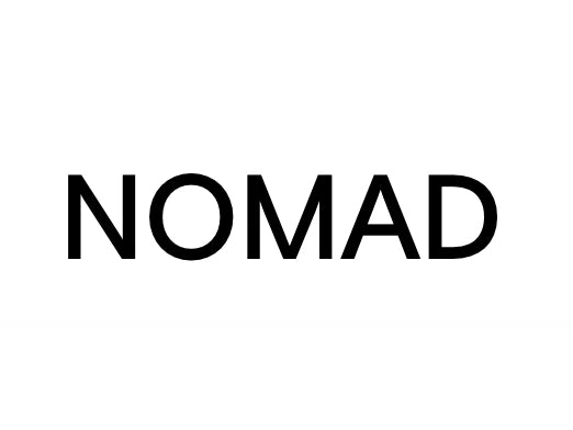 Black 'NOMAD' text on a white background