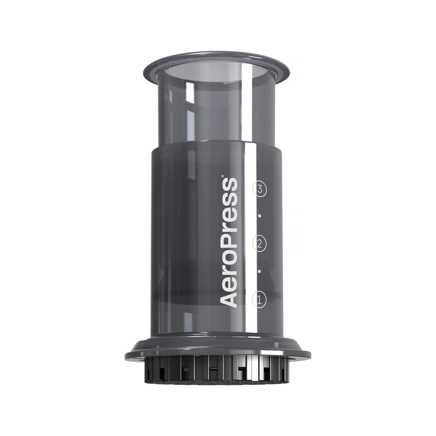 AeroPress Go portable coffee maker on a white background