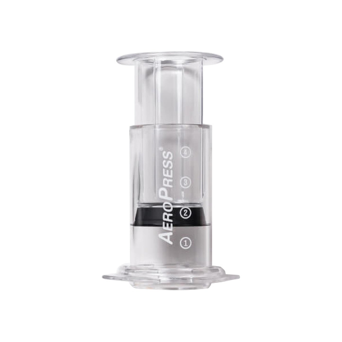 AeroPress Clear kaffebryggare med genomskinlig kammare och kolv