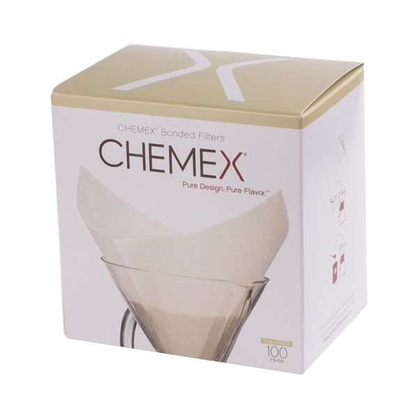 Chemex square white paper filters 100 pcs packaging