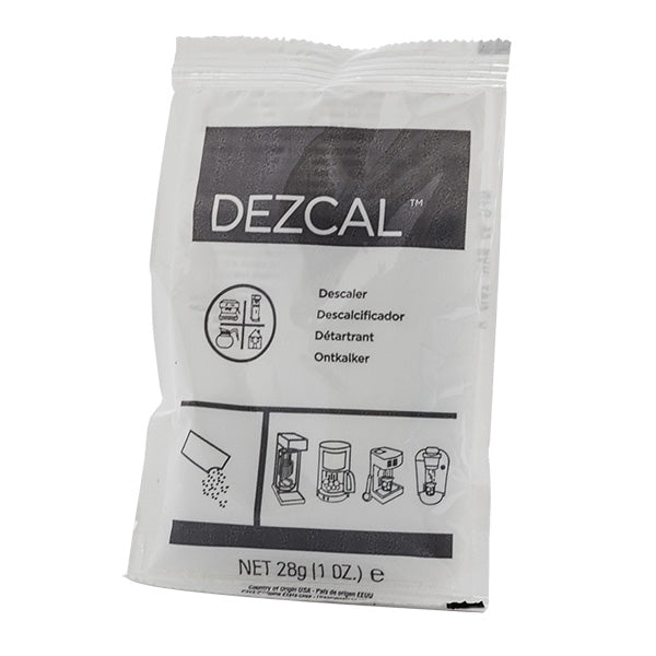 Urnex Dezcal descaling powder 28g sachet front view